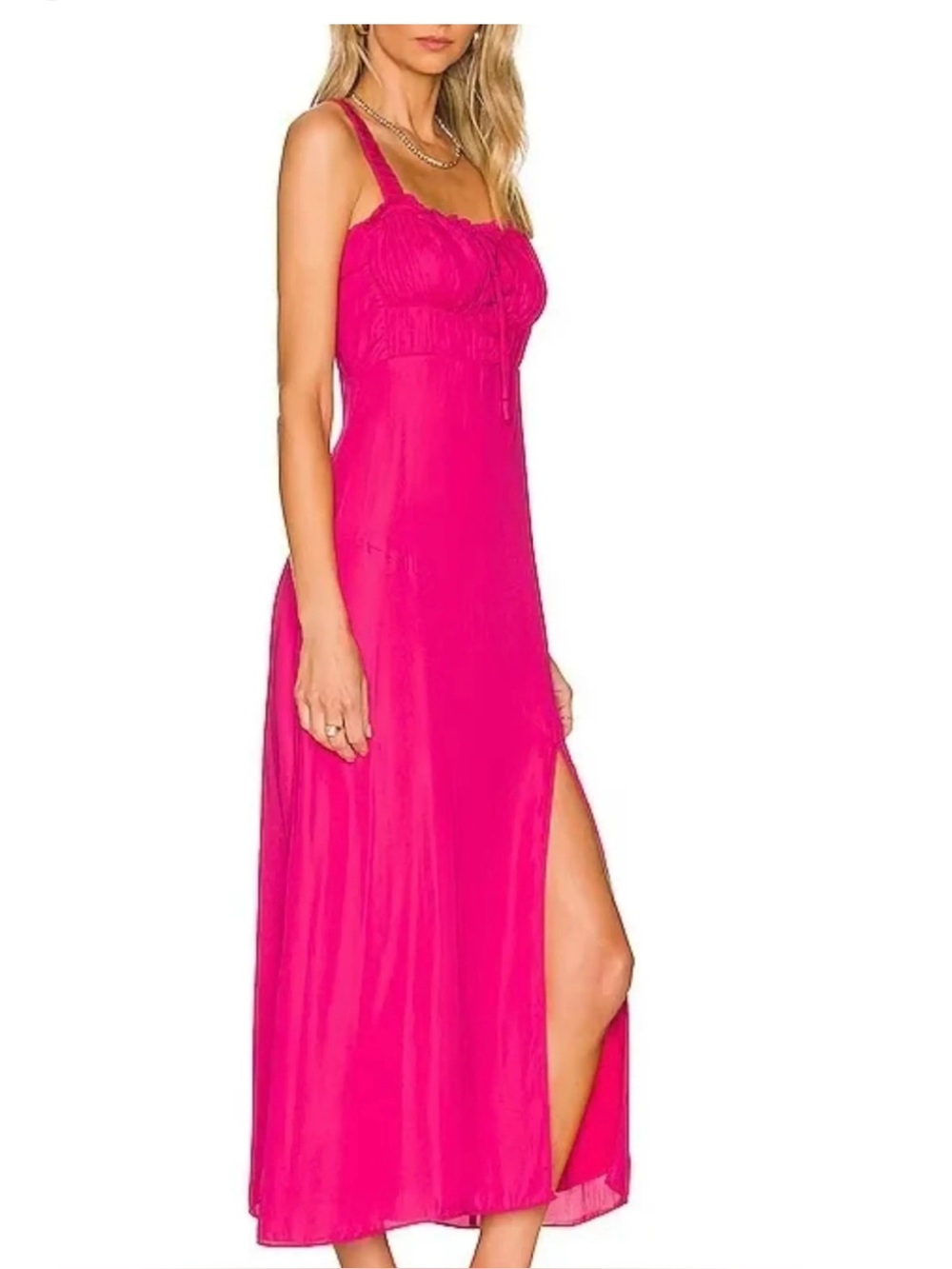 NWT line and dot Revolve 
Bright Fuchsia Maxi Sundress
